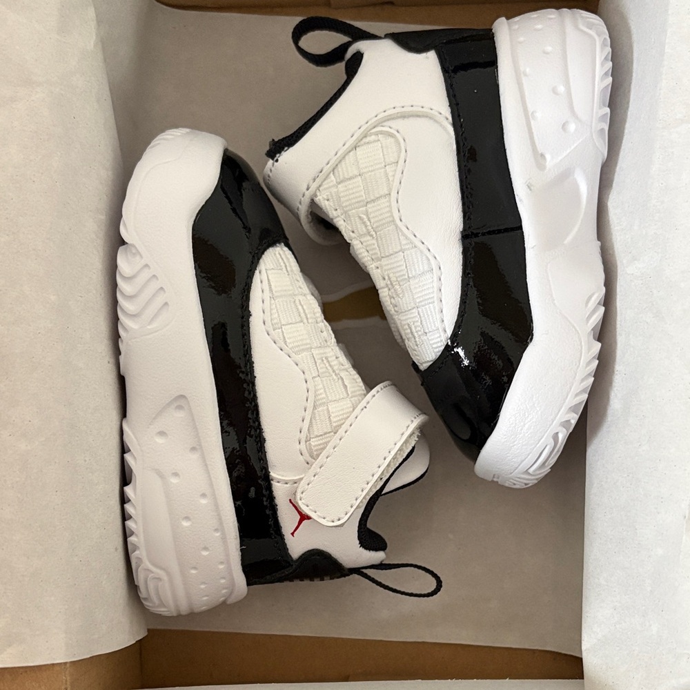 Jordan Kids Black and White Sneakers